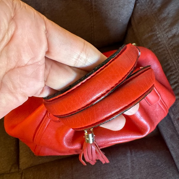 Excellent Conditions Authentic GUCCI Red/ Orange Leather Soho Tote Hand Bag - Picture 5 of 16